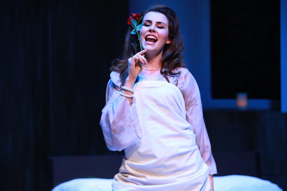 Anna Devin as Poppea in Agrippina. Photo: Frances Marschall